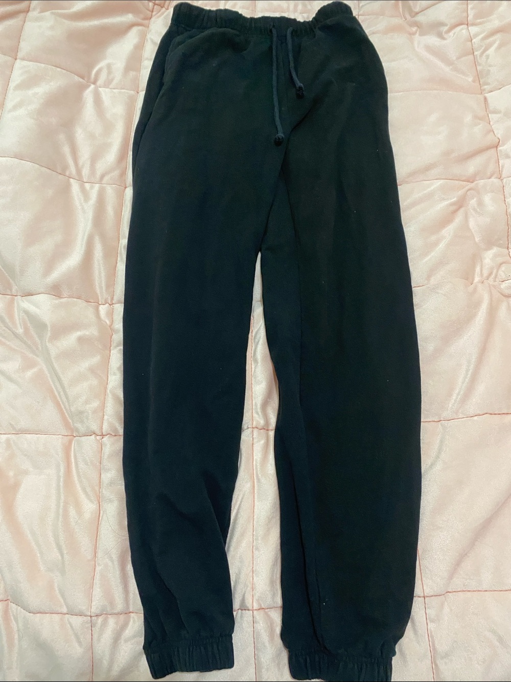 Aeropostale Black Elastic-Waist Jogger Pants